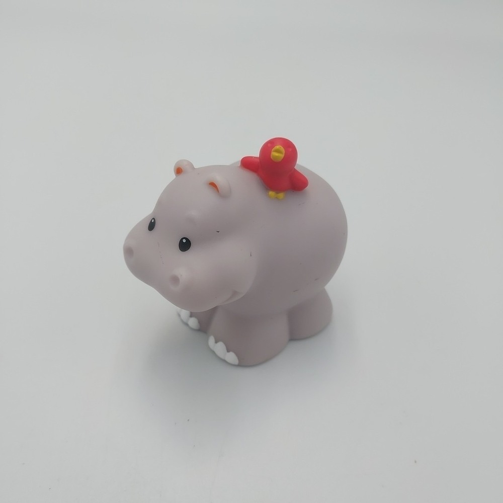 2002 Mattel Fisher Price Little People Hippo‎ Red Bird H9183 Light Gray